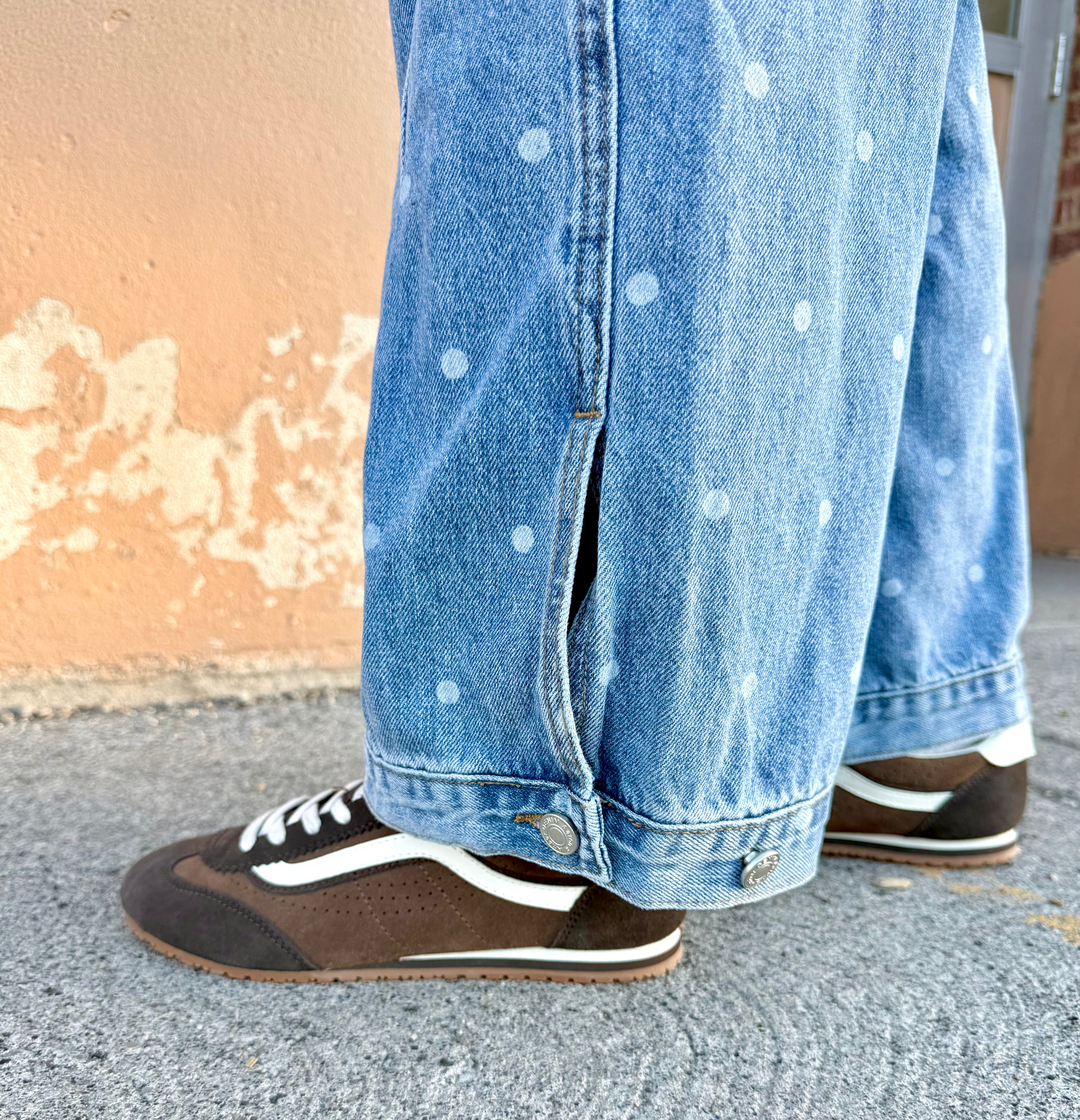 Mylo Polka Dot Baggy Jeans