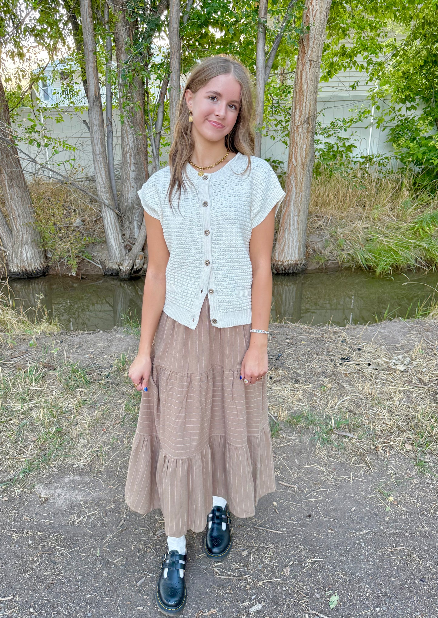 Oaklyn Striped Skirt