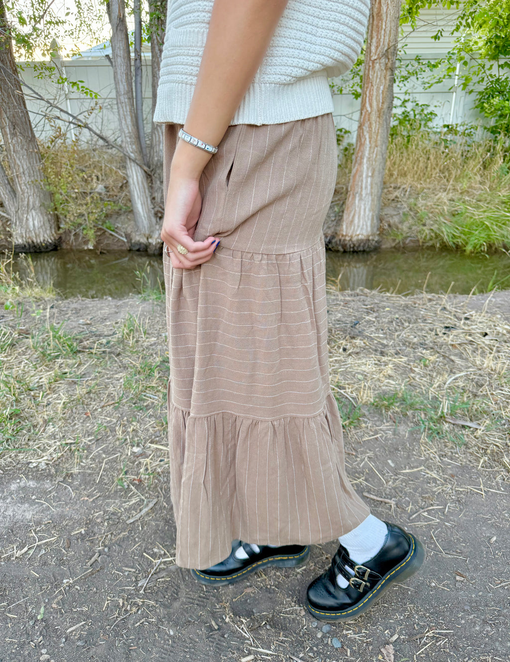 Oaklyn Striped Skirt