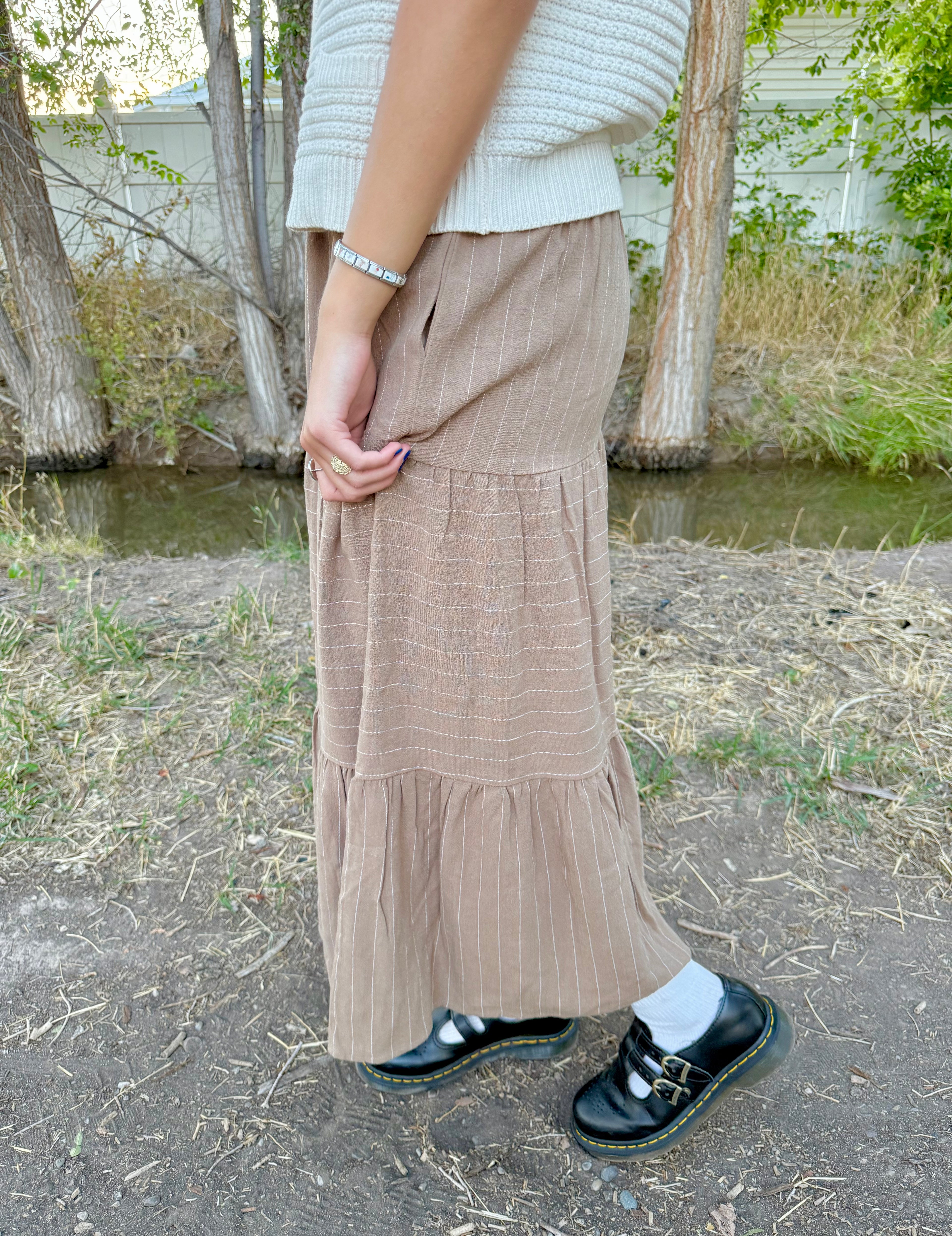 Oaklyn Striped Skirt