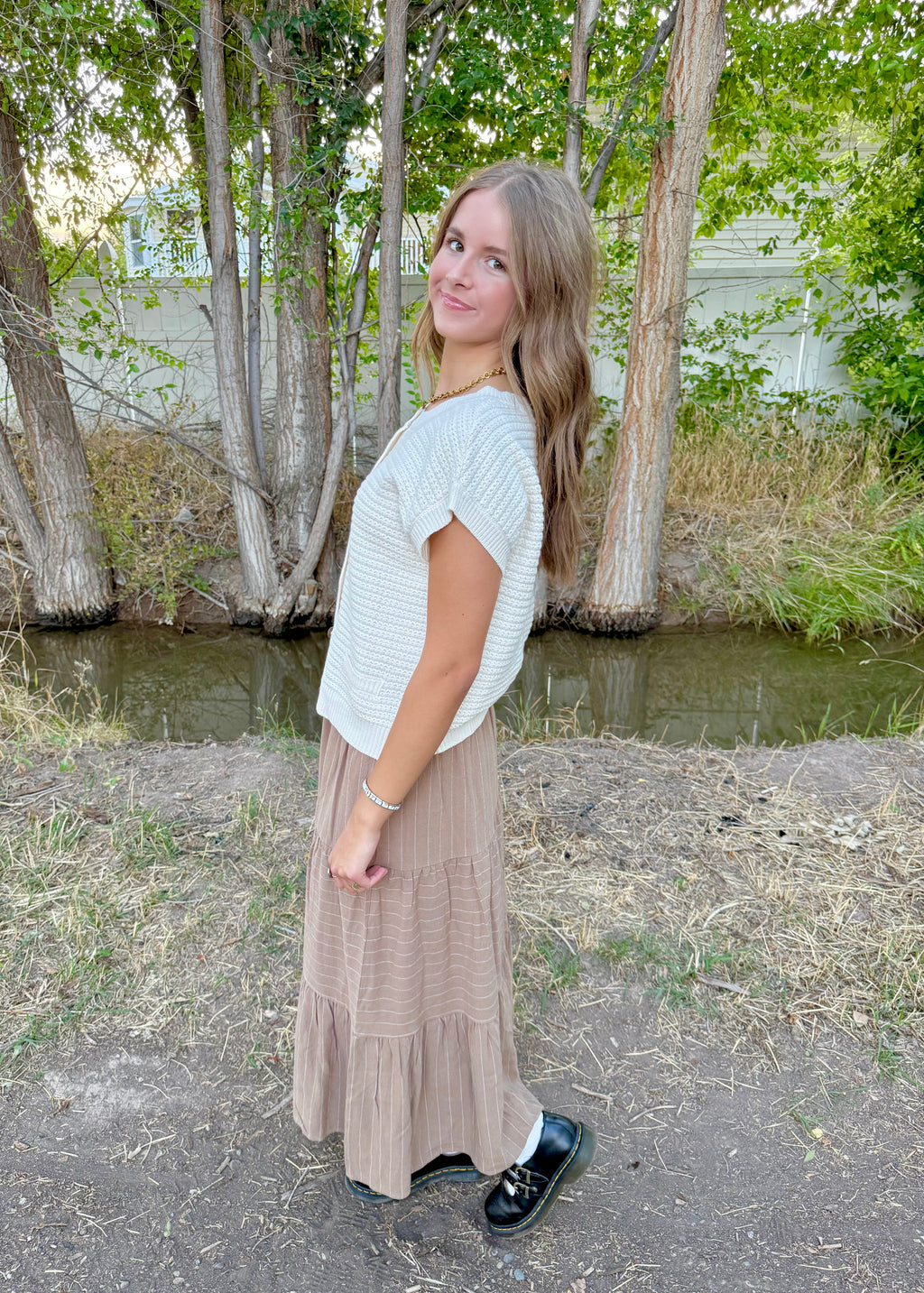Oaklyn Striped Skirt