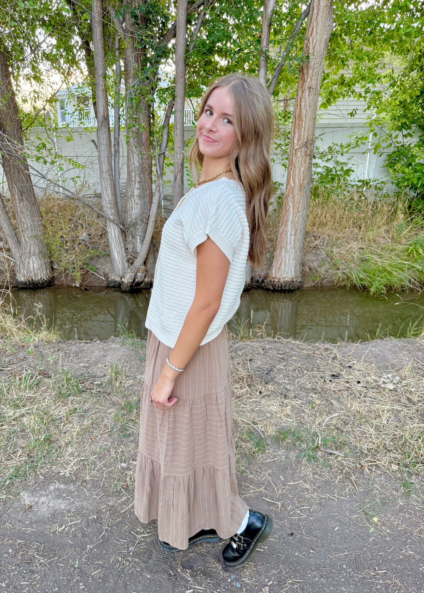 Oaklyn Striped Skirt