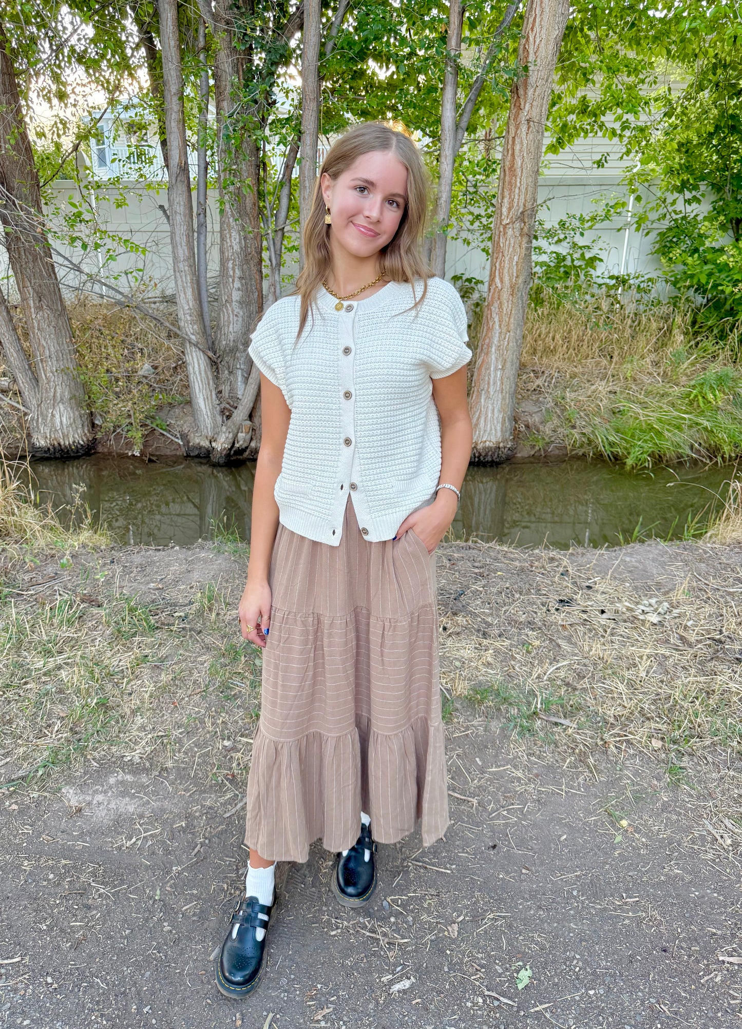 Oaklyn Striped Skirt